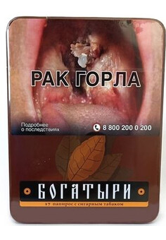 ЭДО Папиросы БОГАТЫРИ с сигарным табаком, 17шт./портсигар